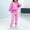 Pink, variant on AOOCHASLIY Women Suits Fashion Women Pocket Round-Neck Casual Long Sleeve Sweatshirt+ Pant Set