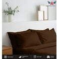 thumbnail image 3 of 6-PC Alaskan King Giza Sheets - (Extra Pillowcases, Fitted Sheet & Flat Sheet) 700-Thread-Count 100% Giza Cotton- 700TC Cotton, 18-Inches Deep Pockets - Chocolate, 3 of 7