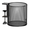 thumbnail image 1 of Portavasos de escritorio de metal profesional anticaída para mesa, portabotellas de agua y bebidas con clip de abrazadera, 1 of 8