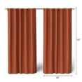 thumbnail image 6 of Mainstays Kids Orange Solid Blackout Rod Pocket with Back Tabs Curtain Panel Pair, Set of 2, 30" W x 63" L, 6 of 8
