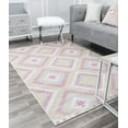 thumbnail image 2 of Soleil BR30R BubbleGum Tribal Moroccan Gray Area Rug, 2'x4', 2 of 9