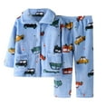 thumbnail image 1 of Tiweut Ensembles 2 Pcs pour Garçons Pyjamas en Molleton Chauds d'Hiver Automne Vêtements de Nuit Manches Longues Hauts à Col Rabattu Pantalons avec Poches Ensembles pour Garçon 12-14 Ans, 1 of 4