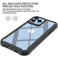 thumbnail image 3 of Xihaiying iPhone 13 Pro Max + Screen Protectors + Camera Lens Protector + Phone Belt Clip, Non-Yellowing, Anti-Scratch, Slim pc clear back cover, 2 in 1 Case for iPhone,(Black), 3 of 10