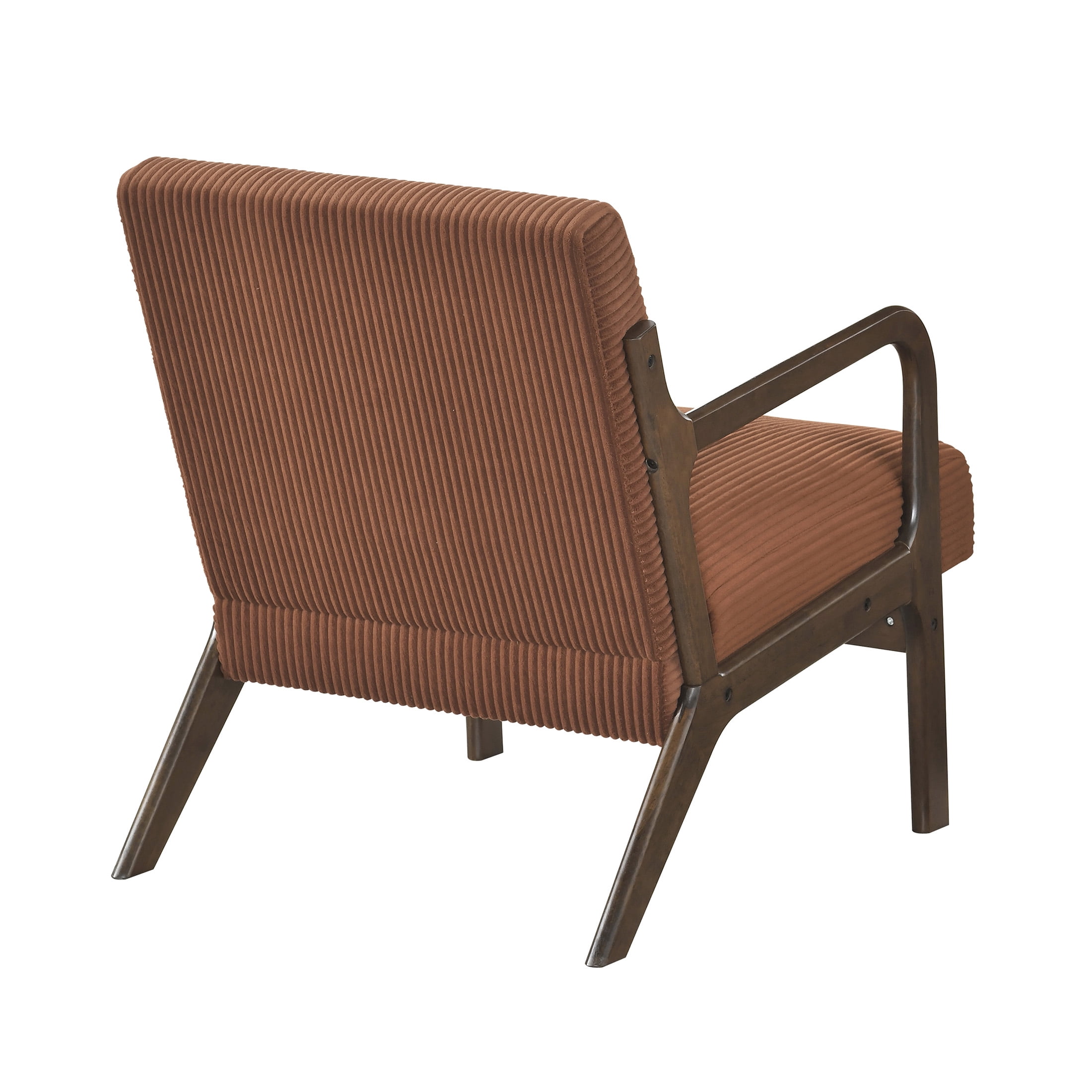 OakvillePark Cavano Wood Frame Corduroy Accent Chair, Orange