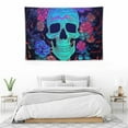 thumbnail image 4 of ONETECH  Skull Tapestry Trippy Tapestries for Bedroom Aesthetic Decor Skeleton Tapestry Wall Hanging for Living Room Dorm Psychedelic Hippie Art, 4 of 7