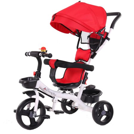 Oxodoi Baby Stroller Tricycle ,Baby Ride-On Tricycle, Learning Bike , Detachable Guardrail , for Ages 6 Months -6 Years