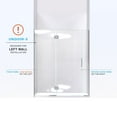 thumbnail image 6 of DreamLine Unidoor-X 59 1/2 - 60 inch W x 72 inch H Frameless Hinged Shower Door in Matte Black - Left Wall Installation, 6 of 13