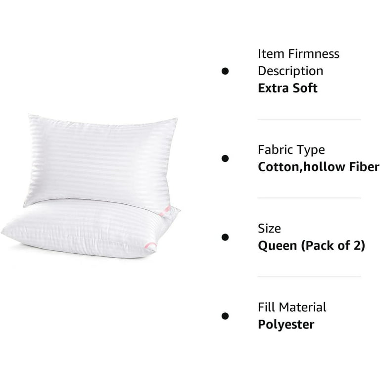 Beckham Hotel Collection Bed Pillows for Sleeping - Queen Size, Set of 2 -  Soft