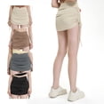 thumbnail image 1 of Falda deportiva de cintura alta para mujer, para correr, yoga, fitness, plisada, de dos piezas, con cordón, 1 of 1