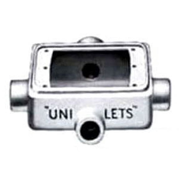 Appleton FSX-1-50, 1-Gang, (4) 1/2"" Hub, Iron, Shallow Cast Hub Device Box, 1 pc