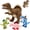 Dinosaur-Brown, variant on MaoGoLan 18" Hanging Monkey Stuffed Animal with One Baby Plush Toys