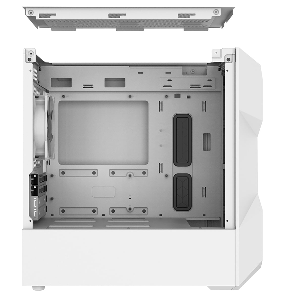 CoolerMaster MasterBox TD300 Mesh ARGB High Airflow ATX Mini-Tower Case with Polygonal Mesh Front Panel, White