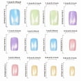 thumbnail image 2 of ONLYEOR Candy Cat Eye Press On Nails, Colorful Glitter Design, Medium Square Fake Nails for Trendy Daily Look, 2 of 6