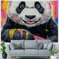 thumbnail image 4 of Patifu Panda Bear Graffiti Art Tapestry Wall Hanging Unique Style Graphic Tapestries Home Wall Decor for Living Room Bedroom Apartment Farmhouse Dorm - Short Plush 40x60inch, 4 of 6