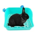 thumbnail image 1 of Xingzhi Rabbit Toilet Box Tray Small Pet Potty Trainer Guinea Pig Poop Tray Green, 1 of 9