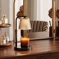 thumbnail image 6 of Candle Warmer Lamp with Timer Dimmer, Adjustable High Wax Warmer Lamp for Jar Candles, Birthday Gifts for Women, House Warming Gifts New Home Decor, Black (2 Bulbs included), 6 of 12
