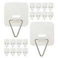 thumbnail image 1 of FUTUREORYY 25Pcs White Wall Plate Hangers Adhesive Invisible Holders for Vertical Plate Display, 1 of 8