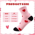 thumbnail image 2 of Bocaoying 8 Pairs Girl Crew Athletic Socks, Cotton Socks with Retro Hearts Cartoon Patterns for Kids Running Sport Indoor Outdoor, 2 of 7