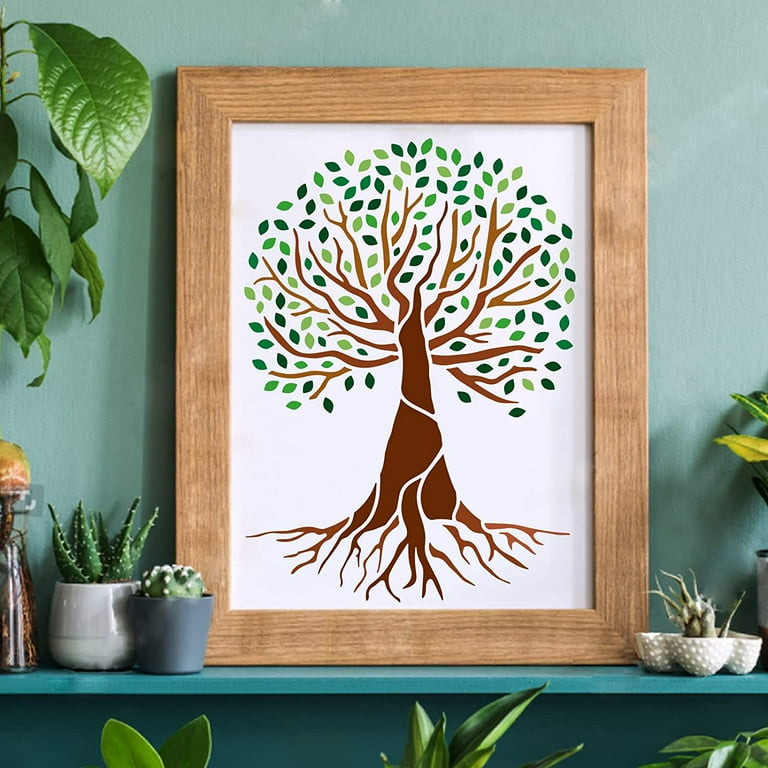 Dying Bare Tree Stencil - Reusable Color, Draw, Paint Custom Stencil Art