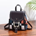thumbnail image 1 of LHSHID Fashion Small Pu Leather Backpack Shoulder Bags For Women Retro Plaid School Knapsack High Quality Travel Rucksack Shopping Bag, 1 of 6