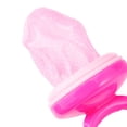 thumbnail image 3 of EeaseMX Chupete calmante de frutas y verduras, bolsa de malla para masticar, alimentador para bebés mayores de 6 meses (rosa), 3 of 7