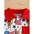 thumbnail image 4 of Bagilaanoe 4th of July Newborn Baby Boy Rompers Print Short Sleeve Bodysuit + Headband 3M 6M 12M 18M Infant Summer One Piece Short Jumpsuit for Independence Day, 4 of 8