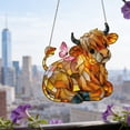 thumbnail image 1 of Cow Butterfly Stained Acrylic Style Window Hanging Farm Ornament For Home Window Garden Farm Decor Gift For Cow Lovers, 1 of 6