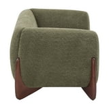 Arlo Modern Boucle Upholstery 2-Seater Sofa with Solid Wood Legs, Olive Green - Walmart.com