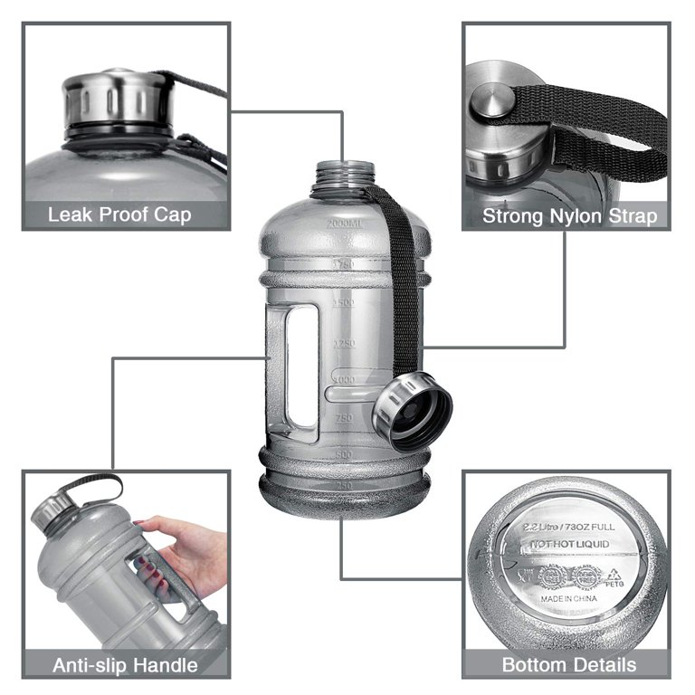 Big Giant Size BPA Free Gym Water Bottle Large Capacity 73 oz Buy Now