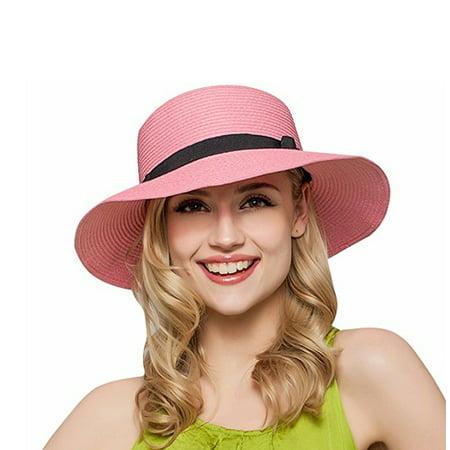 PaZinger Women Floppy Sun Beach Straw Hats Wide Brim Packable Summer (Best Summer Camp Pranks)