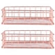 thumbnail image 1 of Elegante organizador de escritorio en oro rosa, cesta de alambre de 2 piezas, 1 of 8