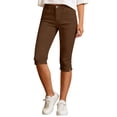 thumbnail image 5 of Womens Capri Pants,Women's Capri Pants Stretch Business Work Capris Casual Straight Leg Office Dress Pants Summer Pants, 5 of 9