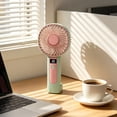 thumbnail image 4 of Rechargeable Handheld Fan, Portable Desk Fan USB Powered, Mini Personal Fan with 3 Speed Adjustments, Compact Dual-Use Cooling for Home, Office, and Outdoor Use, 4 of 7