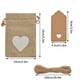 thumbnail image 2 of Juego de 25 bolsas de lino con forma de corazón para regalo de boda, embalaje para guardar joyas, 2 of 3