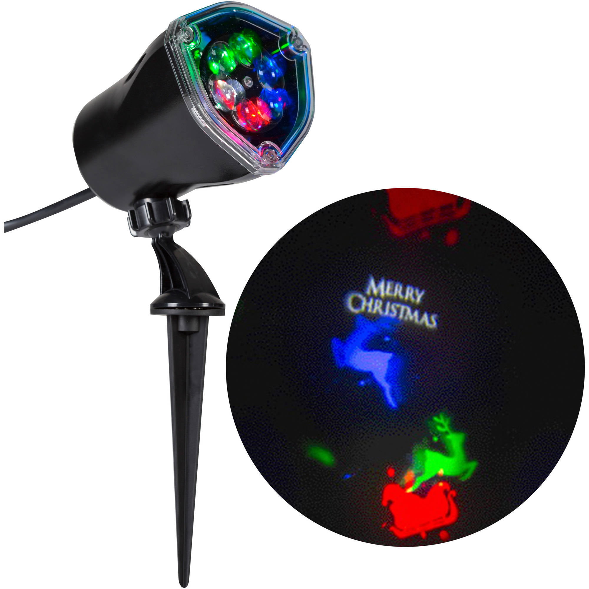 GEMMY PROJECTOR PROJECTION LED WHIRL A MOTION RED WHITE GREEN  LIGHT SHOW 
