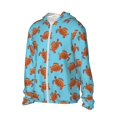 thumbnail image 2 of Pofeuu Turtle Print Sun Protection Outdoor Lightweight Full Zip UV Cooling Hoodie Long Sleeve Summer Clothing for Outdoor Hiking-3X-Large, 2 of 5