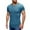 Blue, variant on Men's Muscle Fit V Neck Tee - Stretch Short Sleeve Bodybuilding Shirt - 95% Polyester 5% Spandex, Ribbed Knit for Gym and Workout