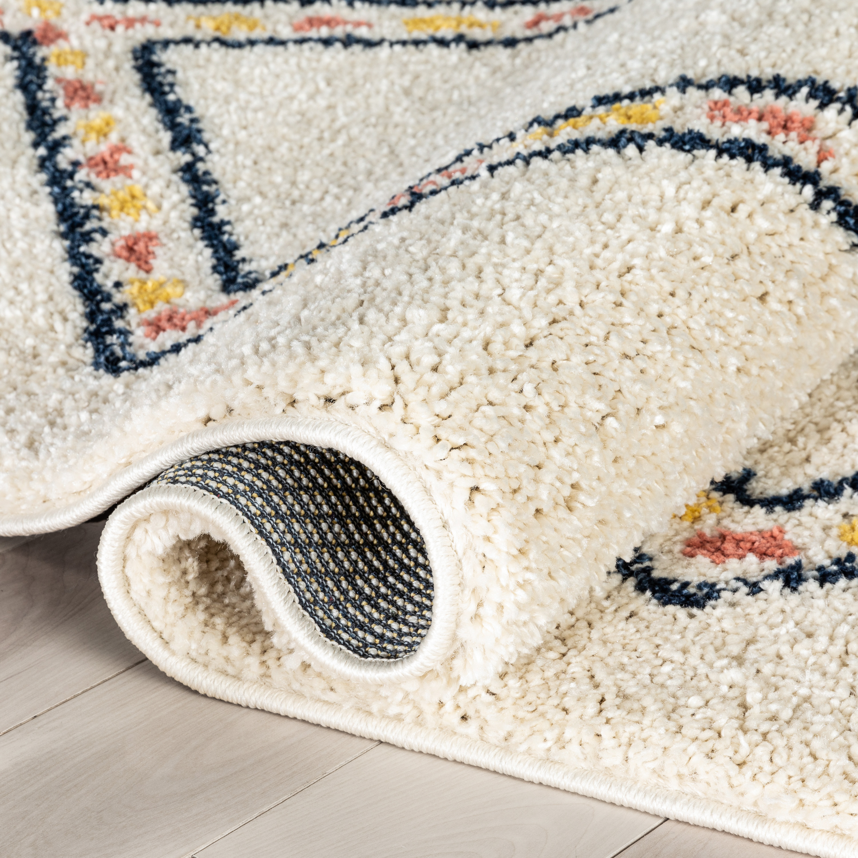 Well Woven Gigi Bodhi Modern Kids Shag Moroccan Ivory Thick 2'3" x 7'3" Runner Rug