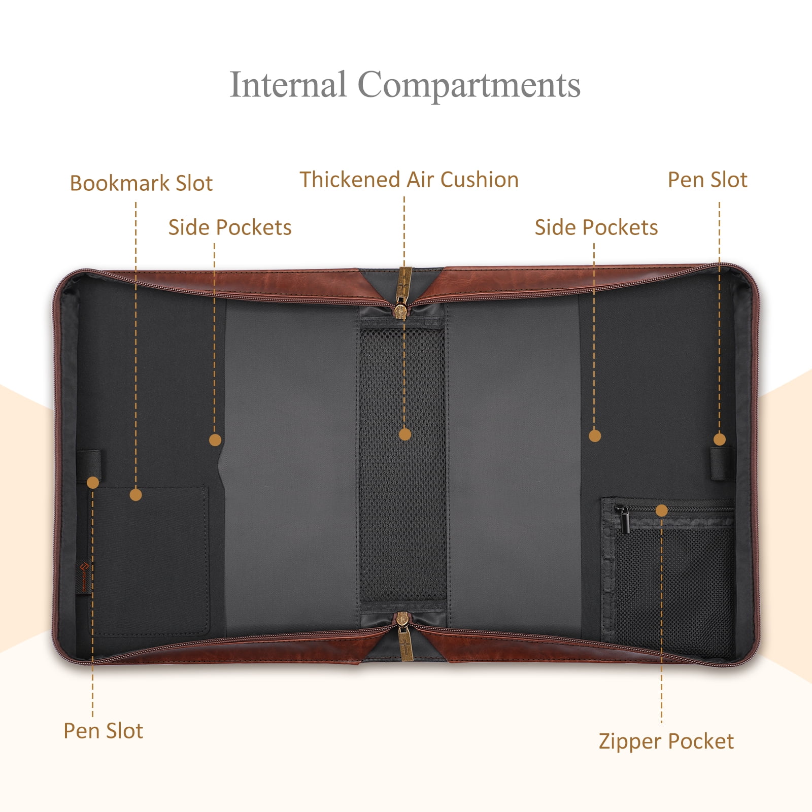 Classic Bible Cover, FINPAC Large PU Leather Carrying Book Case Church Bag Bible Protective with Handle, Perfect Gift for Women, Lady, Mother, Friends [Trust in The Lord], Brown