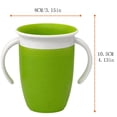 thumbnail image 3 of 360 Degree Toddler Training Cup Baby Drinking Cup Dual Handles Spill Resistant Open Rim Design Children Accessory Tool, 3 of 7