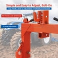 thumbnail image 3 of 3 Point Quick Hitch for Tractors, Category 1 & 2, 3000LB Capacity, 2 Receivers, 5-Level Adjustable Hook, Fits 3 Point Hitch Attachments, Fits Implements, Heavy Duty Hitch System, 3 of 8