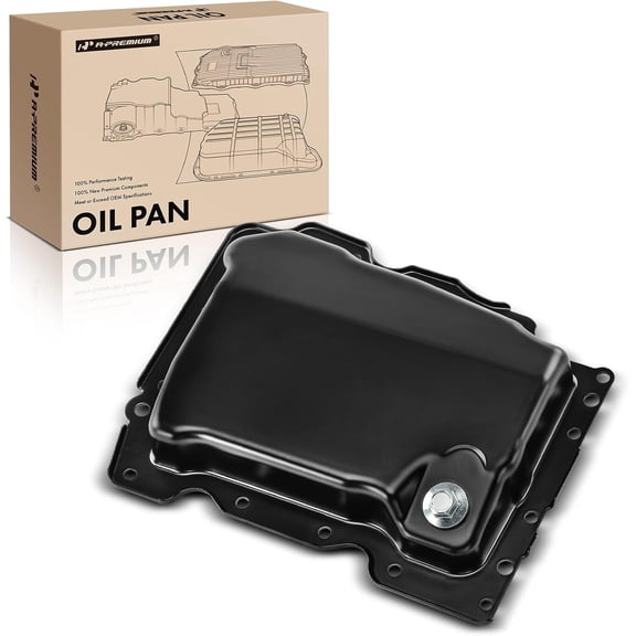 A-Premium Lower Engine Oil Pan Sump with Drain Plug Compatible with Chevrolet Equinox, Malibu, Traverse, Impala, Camaro, Colorado & GMC Terrain, Acadia & Buick LaCrosse & Cadillac CTS, 2.0L 2.5L