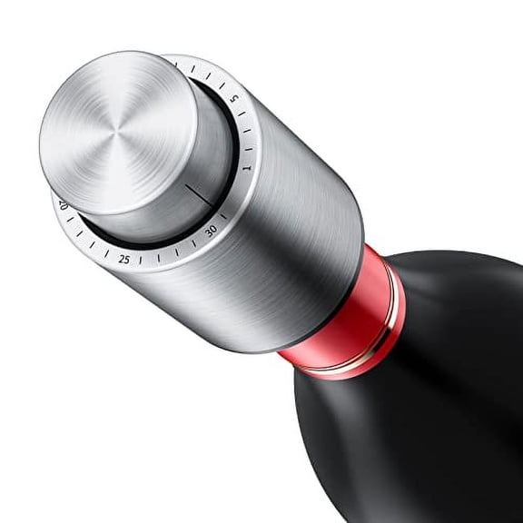 Wine Bottle Stoppers，2-in-1 Vacuum Wine Stopper，Stainless Steel Wine Savers, Reusable Wine Preserver,(1 Pack) (Silver)