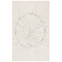 SAFAVIEH Mykonos Kentigern Abstract Area Rug, Ivory/Silver, 4' x 6'