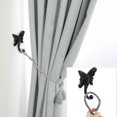 thumbnail image 5 of Robe Hooks Zinc Alloy Curtain Wall Mounted DIY Key Coat Cloth Hanger with Screws Black, 5 of 7