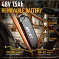 thumbnail image 4 of AMYET EB26 Electric Bike for Adults, Peak 1500W 48V 15Ah, 26" Fat Tire Ebike, E-Mountain Bicycle, UL2849, 4 of 12