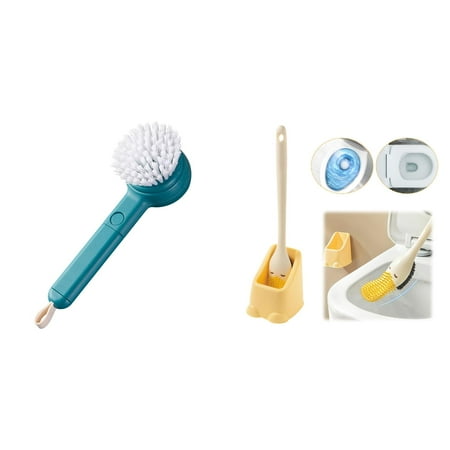 

Living Room Cleaner And Cleaning Brush 2-In-1 Living Soft Fruit And Vegetable Cleaning Brush Vegetables Kitchen Multi Functional Hanging Supplies Household *2Pcs