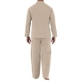 thumbnail image 4 of HAJWOH Mens Pajama Set, Soft Long Sleeve Pajamas Lightweight Button Up Sleepwear Lounge Pjs Set, 4 of 5