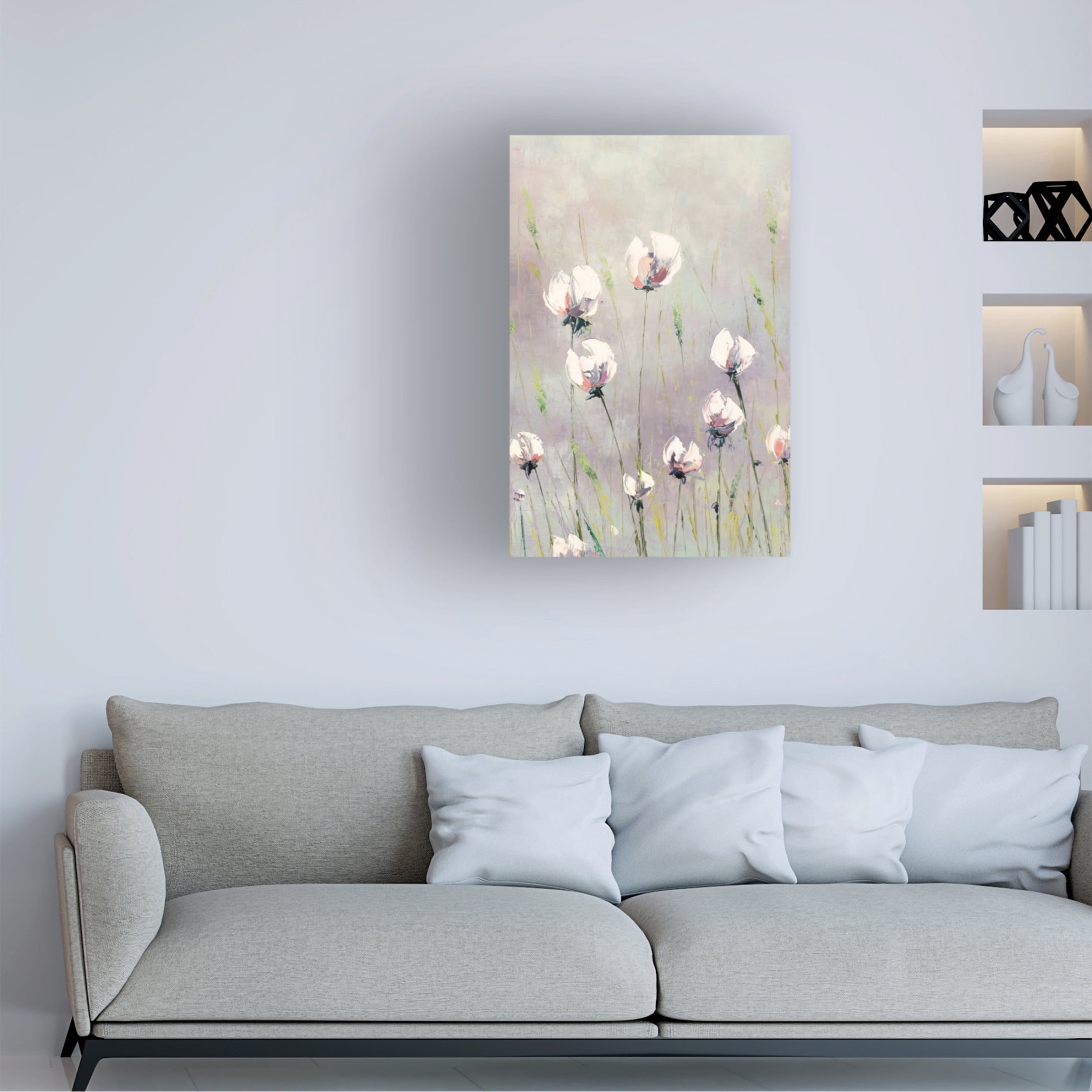 Canvas Wall Art - Emma Coghlan 'White Tulips' Wall Art for Living Room, Bedroom, or Office Décor by Trademark Fine Art - 12 x 19 Inches