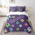 thumbnail image 2 of jejeloiu Colorfull Soccer 7-Piece Twin Bedding Sets,Football Sport Game Bedding Comforter Set,Teens Ball Lovers Sheet Sets For Girls Boys,Luxury Bedroom Decor Reversible, 2 of 8